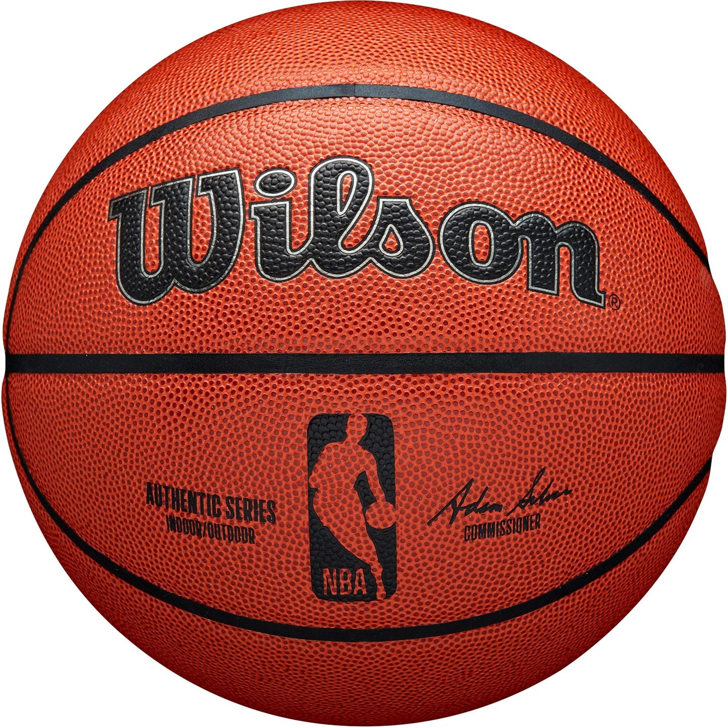 NBA Authentic Indoor/Outdoor Basketball, Brown, 29.5 In.