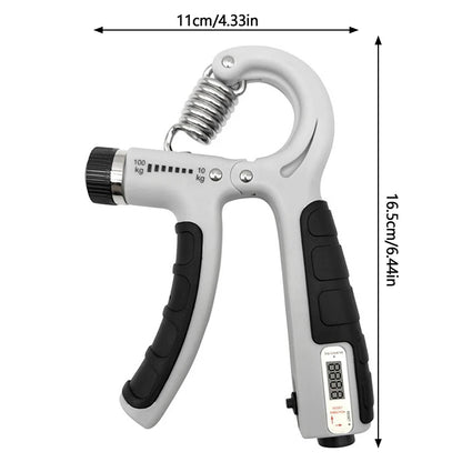 1Pc Adjustable Grip Strength Trainer 100KG Smart Counting Hand Grip Strengthener Forearm Workout Finger Exercise Stress Relief