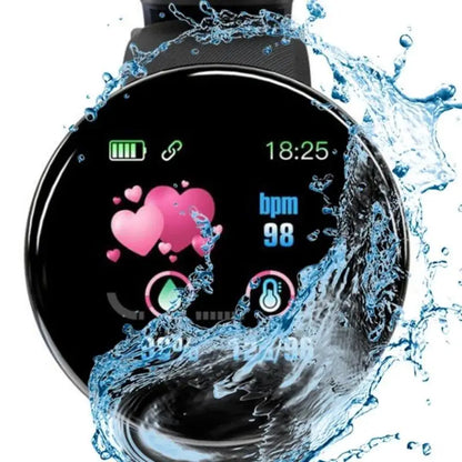 D18S Smart Watch Round Blood Pressure Heart Rate Monitor Men Fitness Tracker SmartWatch Android IOS Women Sport Electron Clock