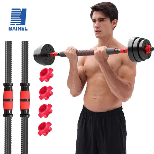 Dumbbell Bar with Barbell Buckle Barbell Bar Threaded Dumbbell Handles Powerlifting Fitness Equipment for Home Gym Accessories