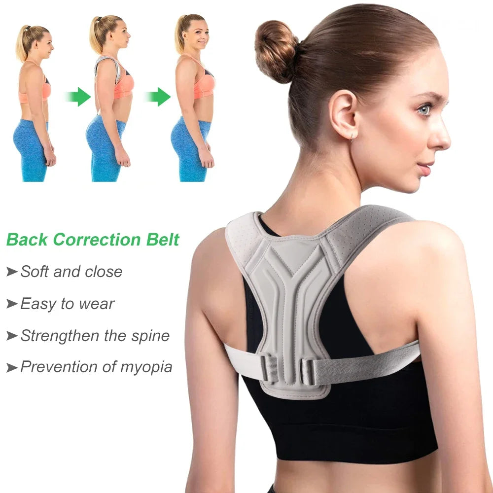 Adjustable Back Posture Corrector Neck Braces Training Equipment Home Office Men Women Postura Shoulder Support Correction Belt