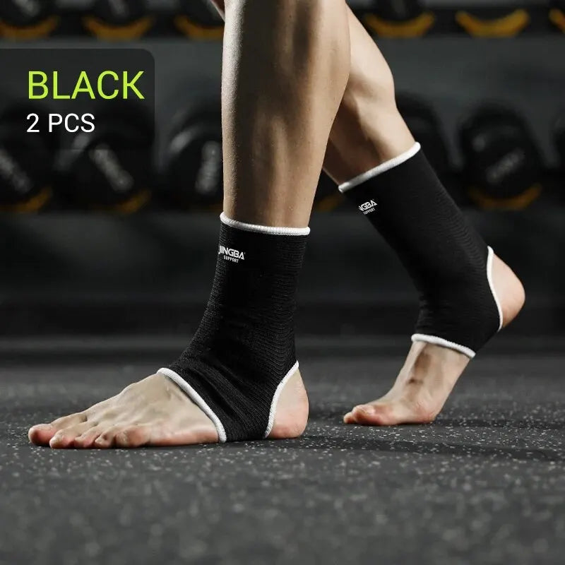 1 Pair One Size Elastic Breathable Ankle Support Sleves for Running Basketball Cycling