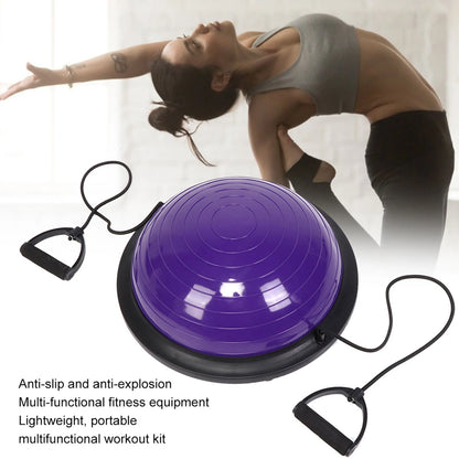 Balances Ball Yoga Half Ball Yoga Balances Ball with Straps Thickening Strength Exercise Home Workout Training Half Ball