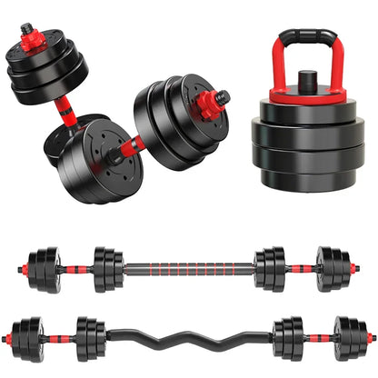 Home Gym Fitness Equipment Weight Lifting Dumbbel Kettlebell Adjustable 10-50kg Dumbbell Barbell Set