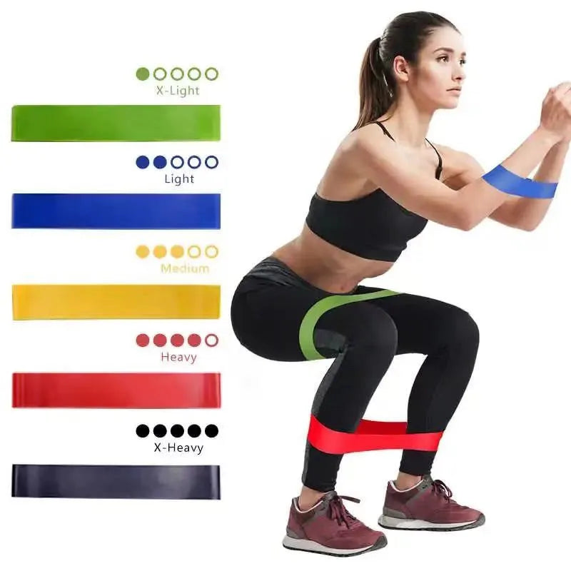 Portable Fitness Workout Equipment Rubber Resistance Bands Yoga Gym Elastic Gum Strength Pilates Crossfit Women Weight Sports